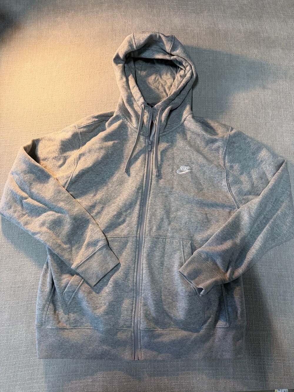 Nike Sportswear Club Fleece Full-Zip Hoodie Heather Gray